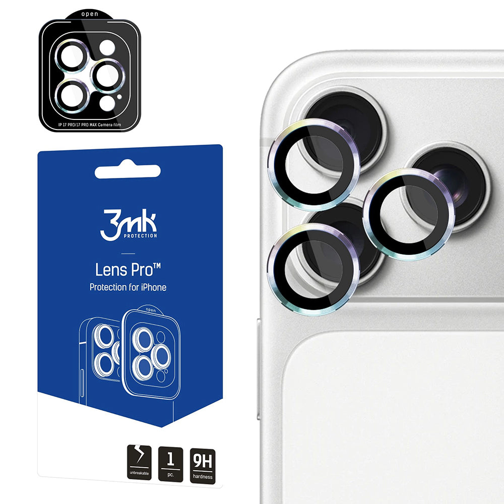 3MK Protection Pro hátlapi kamera védőfólia Apple iPhone 18 Pro / 18 Pro Max készülékhez, edzett üveg, többszínű