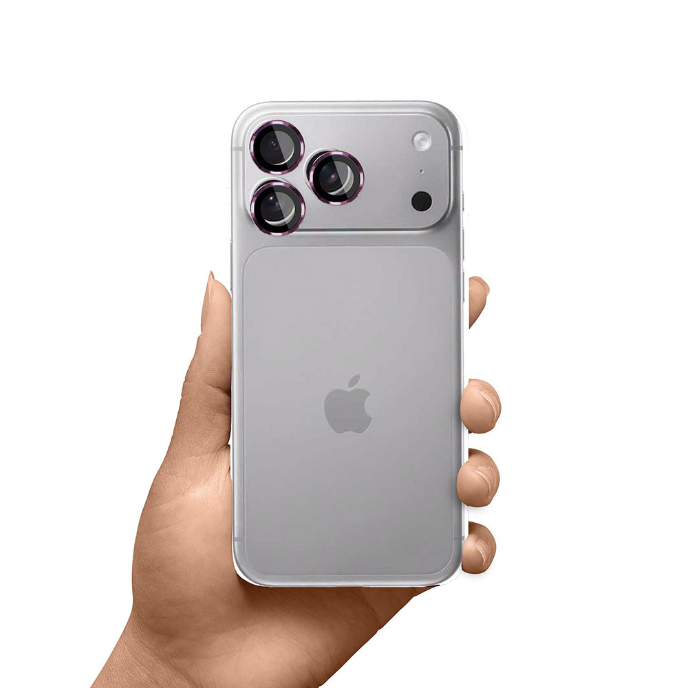 3MK Protection Pro hátlapi kamera védőfólia Apple iPhone 18 Pro / 18 Pro Max készülékhez, edzett üveg, bordó