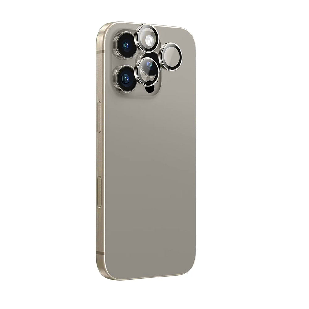Anank AR hátlapi kamera védőfólia Apple iPhone 16 Pro Max / 16 Pro készülékhez, edzett üveg, fémes szürke