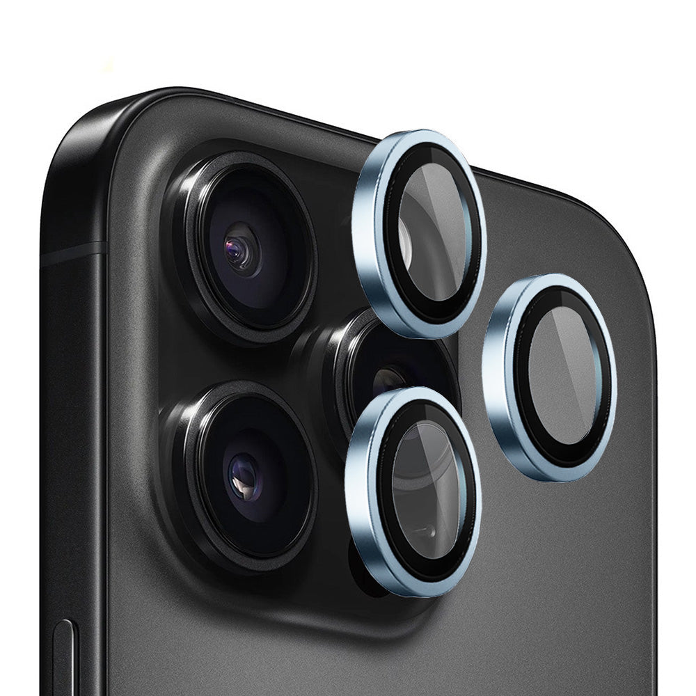 Blueo Metal Frame hátlapi kamera védőfólia Apple iPhone 13 Pro Max / 13 Pro készülékhez, edzett üveg, kék