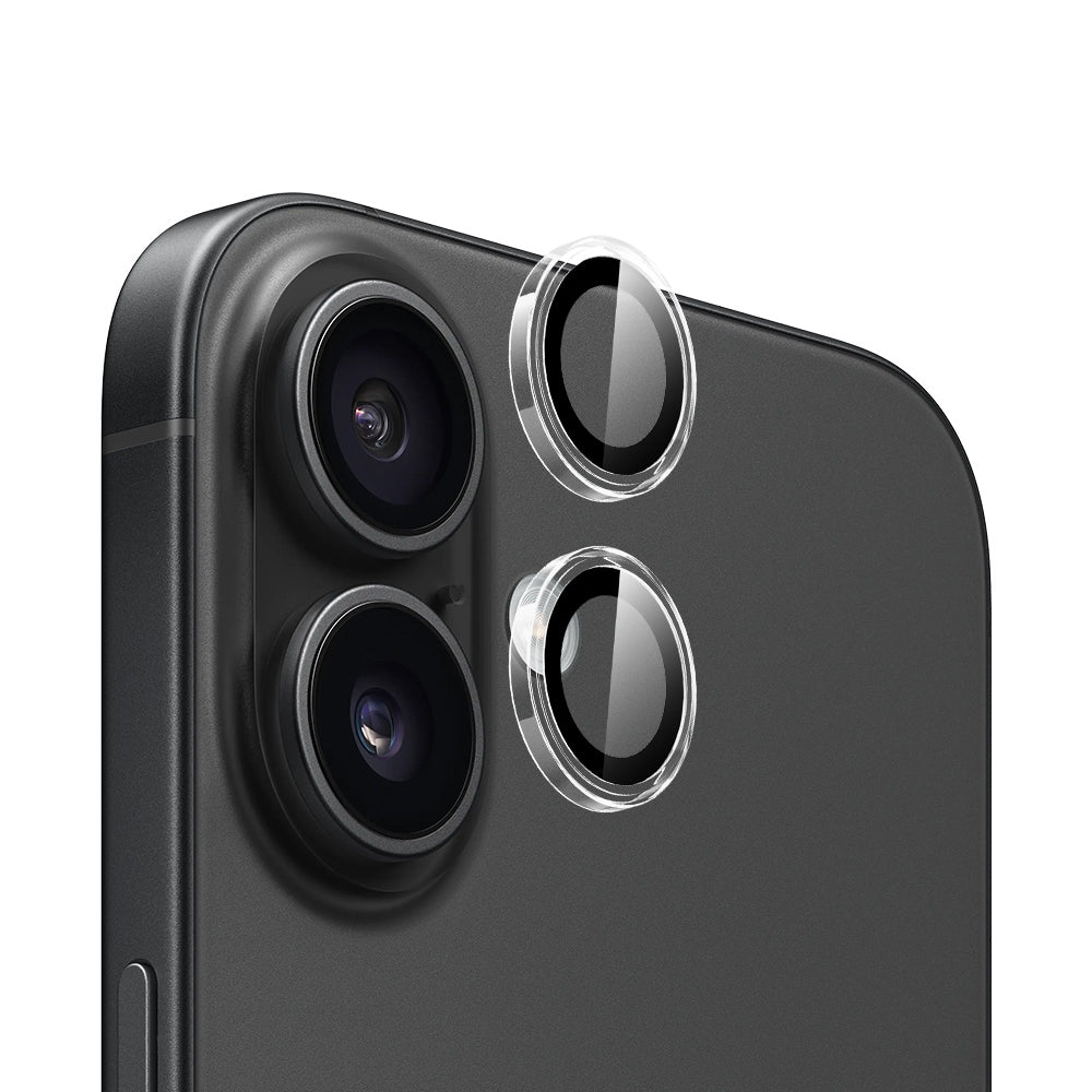 Blueo Metal Frame hátlapi kamera védőfólia Apple iPhone 16 Plus / 16 készülékhez, edzett üveg, átlátszó