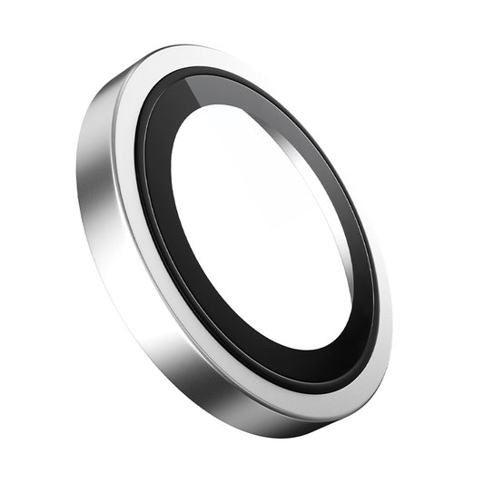 Blueo fémkeretes hátlapi kamera védőfólia Apple iPhone 16 Pro Max / 16 Pro készülékhez, edzett üveg, ezüst