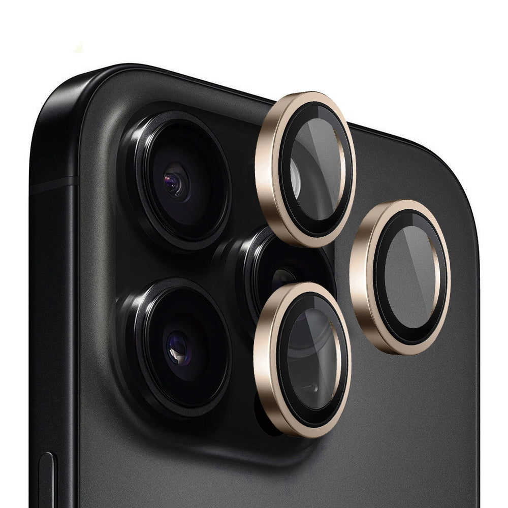 Blueo Metal Frame hátlapi kamera védőfólia Apple iPhone 16 Pro Max / 16 Pro készülékhez, edzett üveg, bronz