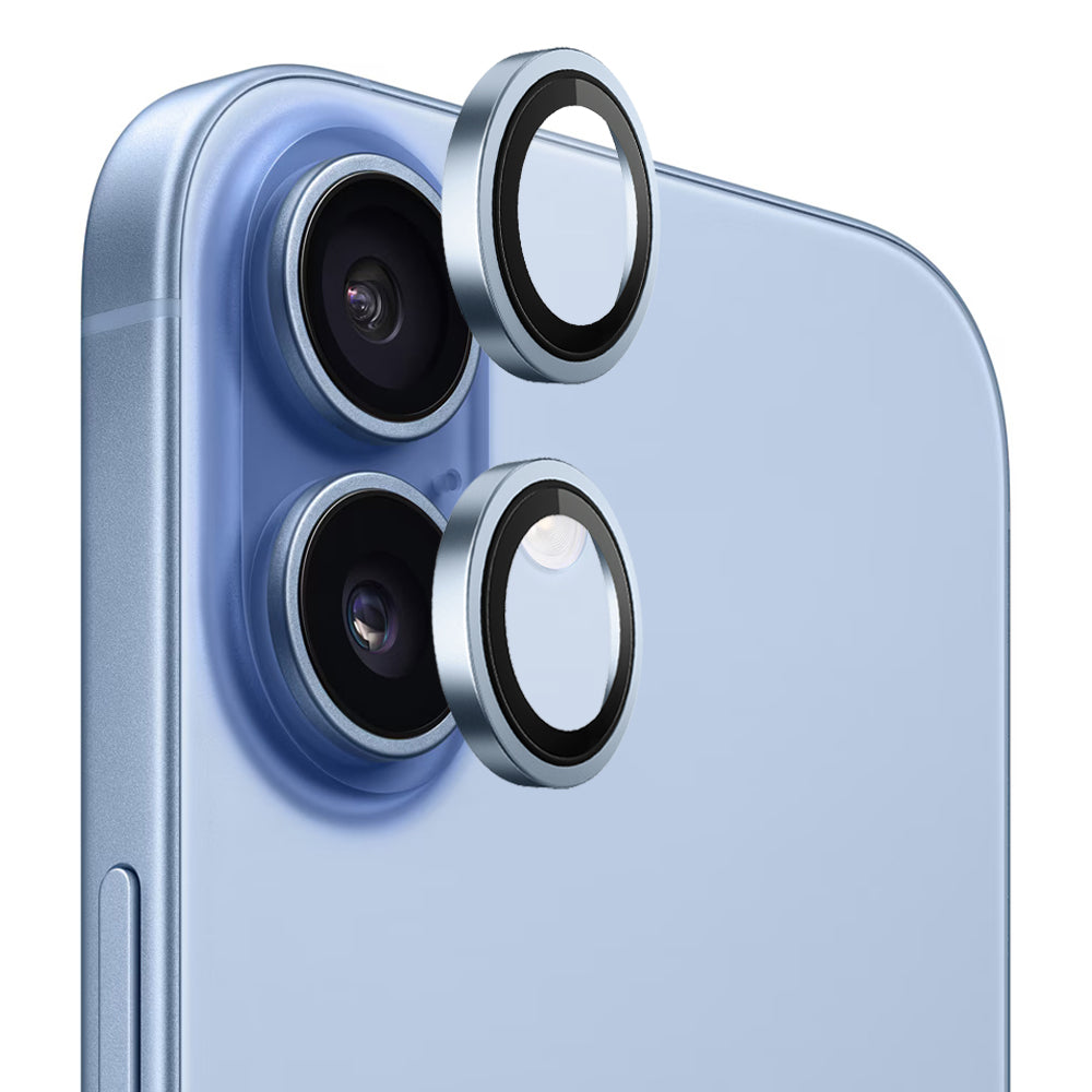 Blueo Metal Frame hátsó kamera védőfólia Apple iPhone 17-hez, Edzett üveg, Kék