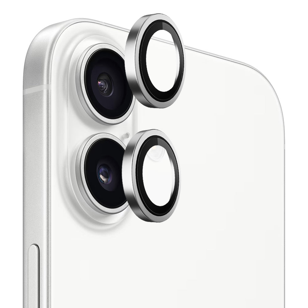 Blueo Metal Frame hátsó kamera védőfólia Apple iPhone 17-hez, Edzett üveg, Ezüst