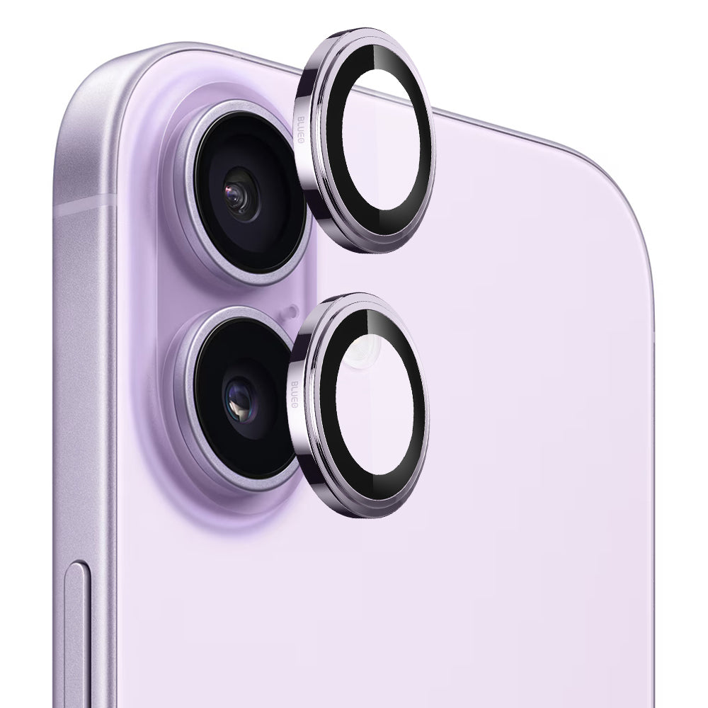 Blueo Sapphire Crystal hátsó kamera védőfólia Apple iPhone 17-hez, Edzett üveg, Lila