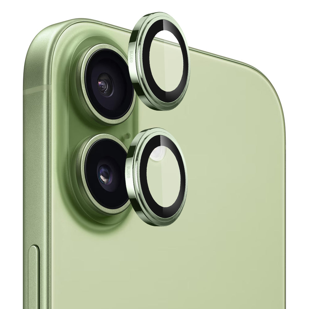 Blueo Sapphire Crystal hátsó kamera védőfólia Apple iPhone 17-hez, Edzett üveg, Zöld