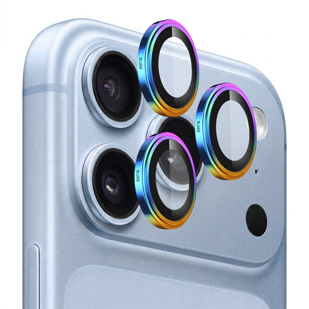 Blueo Sapphire Crystal hátlapi kameravédő fólia Apple iPhone 18 Pro / 18 Pro Max készülékhez, edzett üveg, többszínű