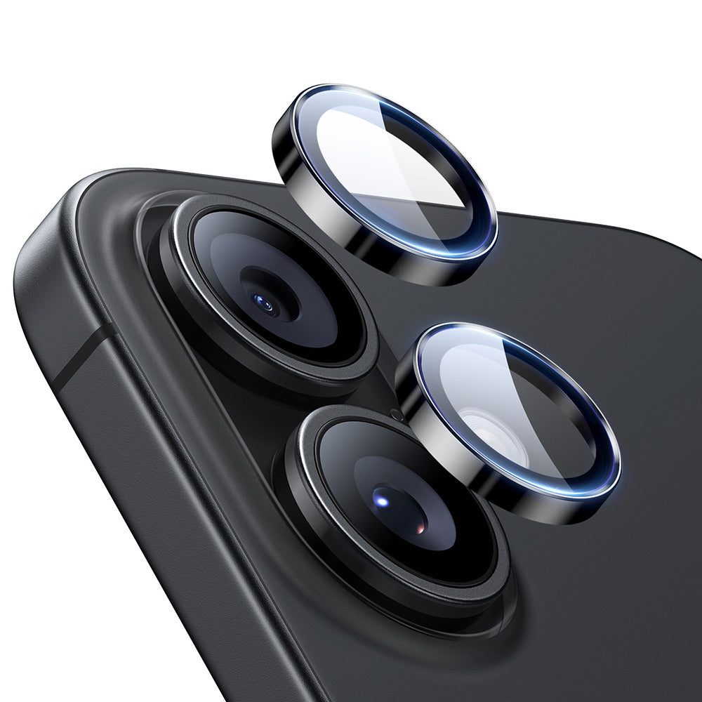 ESR Armorite hátsó kamera védőfólia Apple iPhone 17 / 16 Plus / 16 készülékekhez, Edzett üveg, Fekete