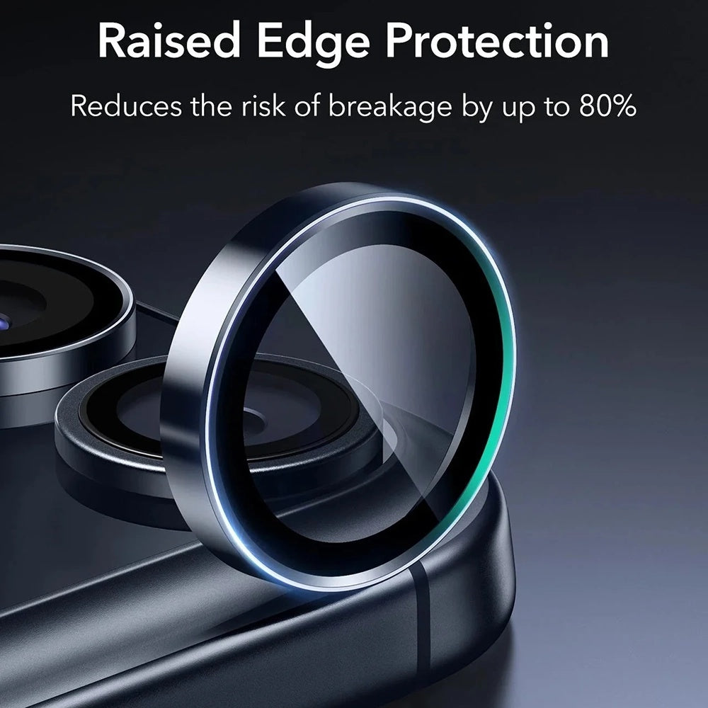 Hátsó kamera védőfólia ESR Armorite Apple iPhone 17 Pro Max / 17 Pro / 16 Pro Max / 16 Pro készülékekhez, Edzett üveg, Kék