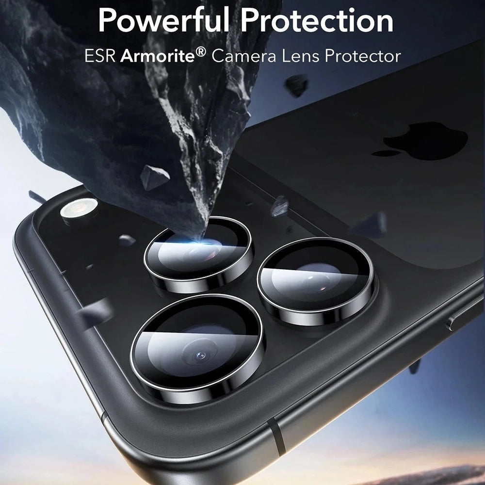 ESR Armorite hátsó kamera védőfólia Apple iPhone 17 Pro Max-hoz, Edzett üveg, 2 darabos készlet, Fekete