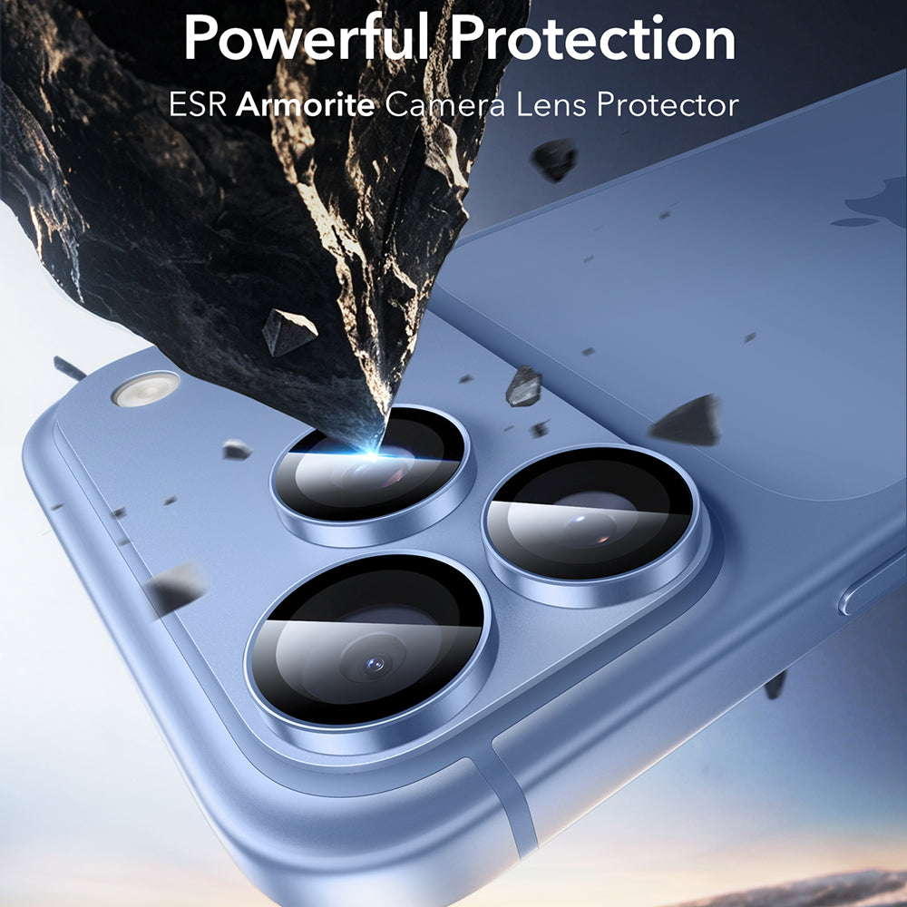 ESR Armorite hátlapi kamera védőfólia Apple iPhone 18 Pro / 18 Pro max készülékhez, edzett üveg, kék