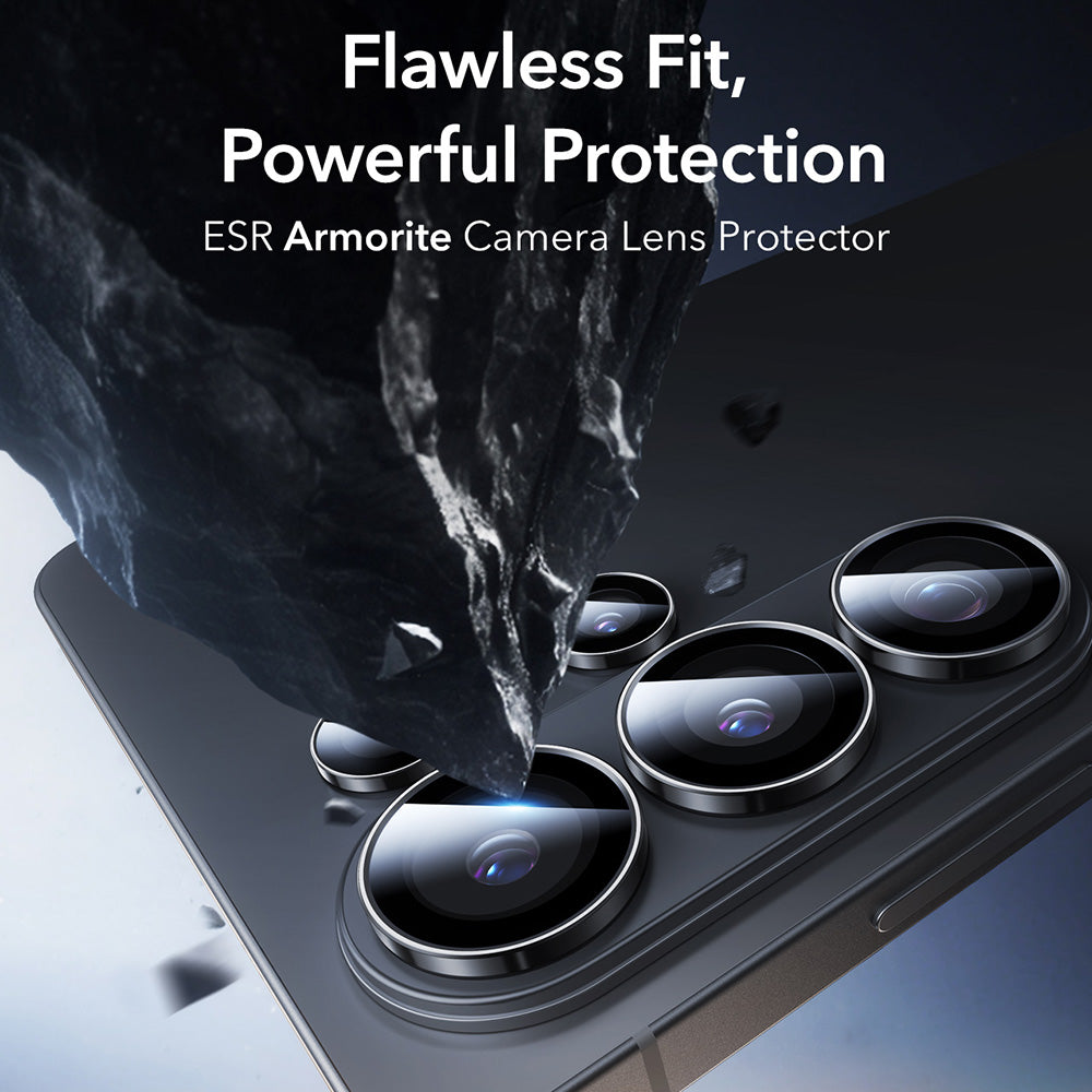 ESR Armorite hátsó kamera védőfólia Samsung Galaxy S26 Ultra S948-hoz, Edzett üveg, Fekete