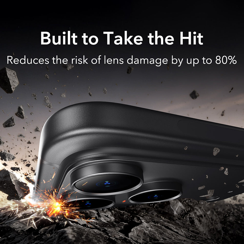 ESR Armorite Pro hátlapi kamera védőfólia Apple iPhone 18 Pro Max készülékhez, edzett üveg, fekete