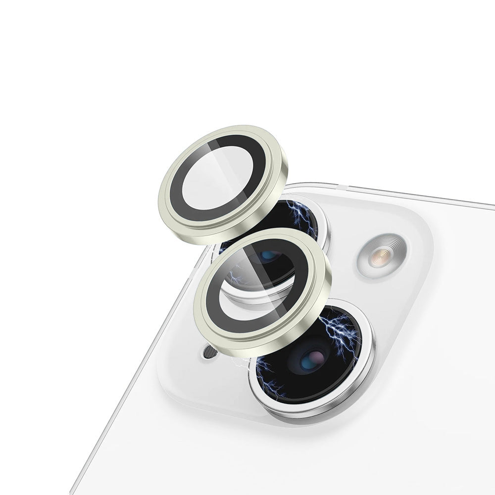 Lito S+ hátlapi kamera védőfólia Apple iPhone 15 Plus / 15 készülékhez, edzett üveg, sárga