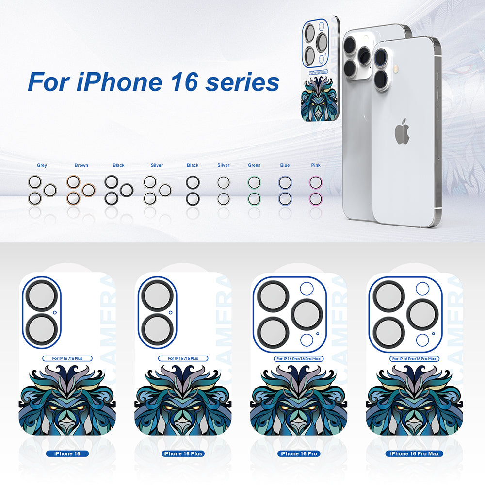Lito S+ hátlapi kamera védőfólia Apple iPhone 16 Pro Max / 16 Pro készülékhez, edzett üveg, bronz