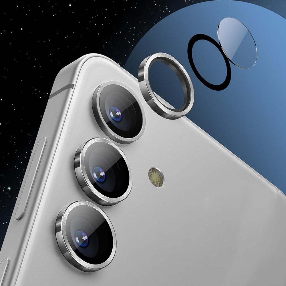 Lito S+ hátlapi kamera védőfólia Samsung Galaxy S25+ S936-hoz, edzett üveg, ezüst