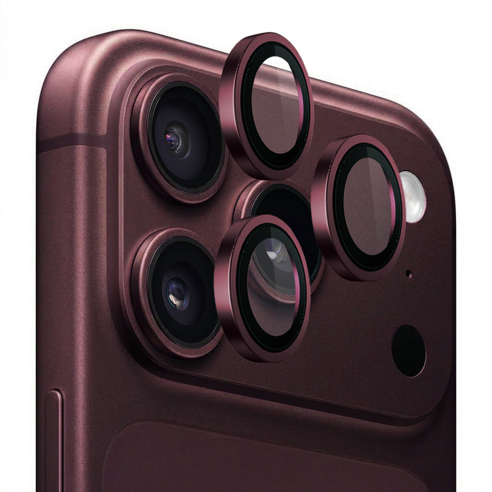 Lito Titanium AR hátlapi kamera védőfólia Apple iPhone 18 Pro / 18 Pro Max készülékhez, edzett üveg, bordó