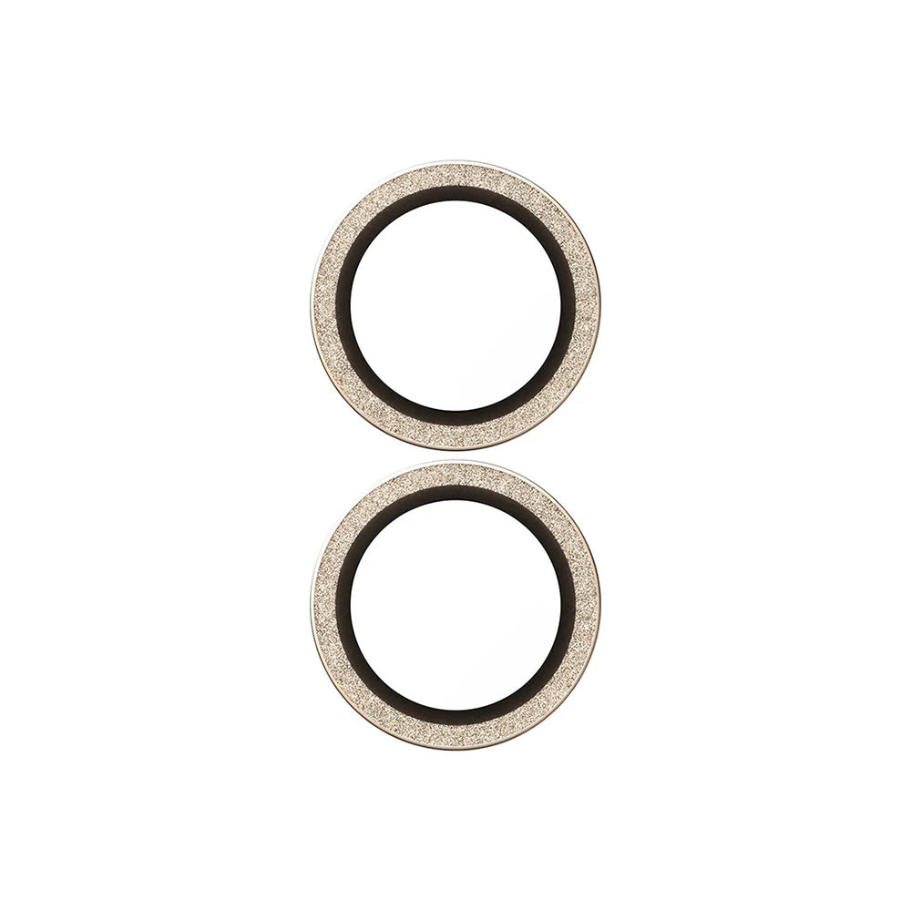 Hátsó kamera védőfólia PanzerGlass Hoops Glitter Apple iPhone 17 / 16 Plus / 16 készülékekhez, Edzett üveg, Arany színű