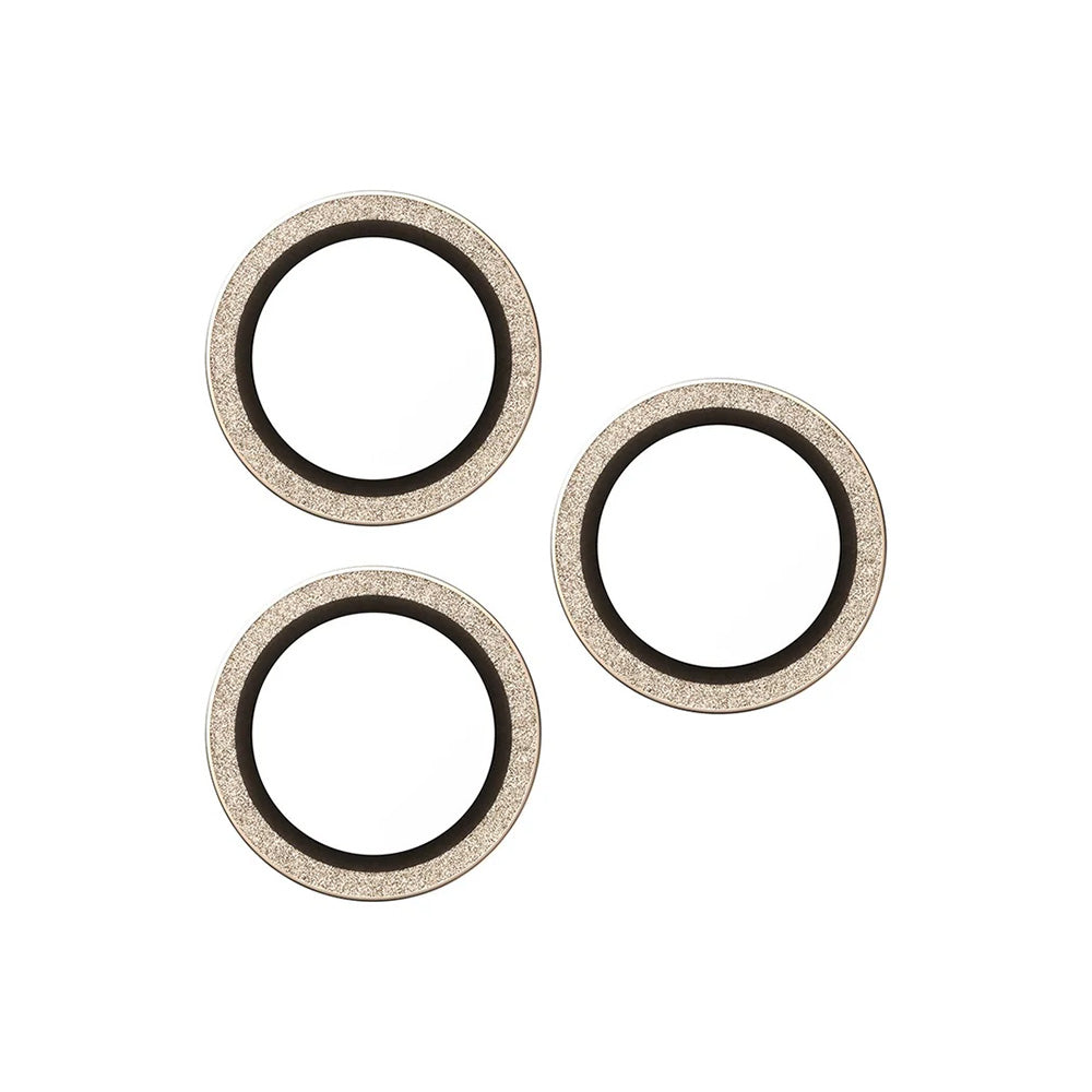 Hátsó kamera védőfólia PanzerGlass Hoops Glitter Apple iPhone 17 Pro Max / 17 Pro / 16 Pro Max / 16 Pro készülékekhez, Edzett üveg, Arany színű