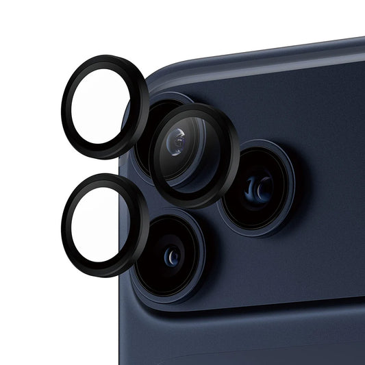Hátsó kamera védőfólia PanzerGlass Hoops Apple iPhone 17 Pro Max / 17 Pro / 16 Pro Max / 16 Pro készülékekhez, Edzett üveg, Fekete