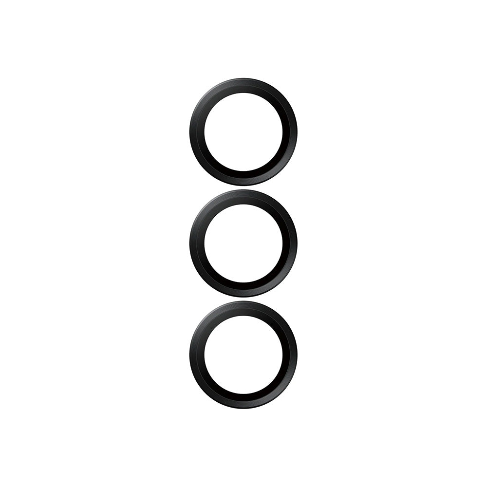 Védőfólia PanzerGlass Hoops a Samsung Galaxy S25 S931 hátsó kamerájához, Edzett üveg, Fekete