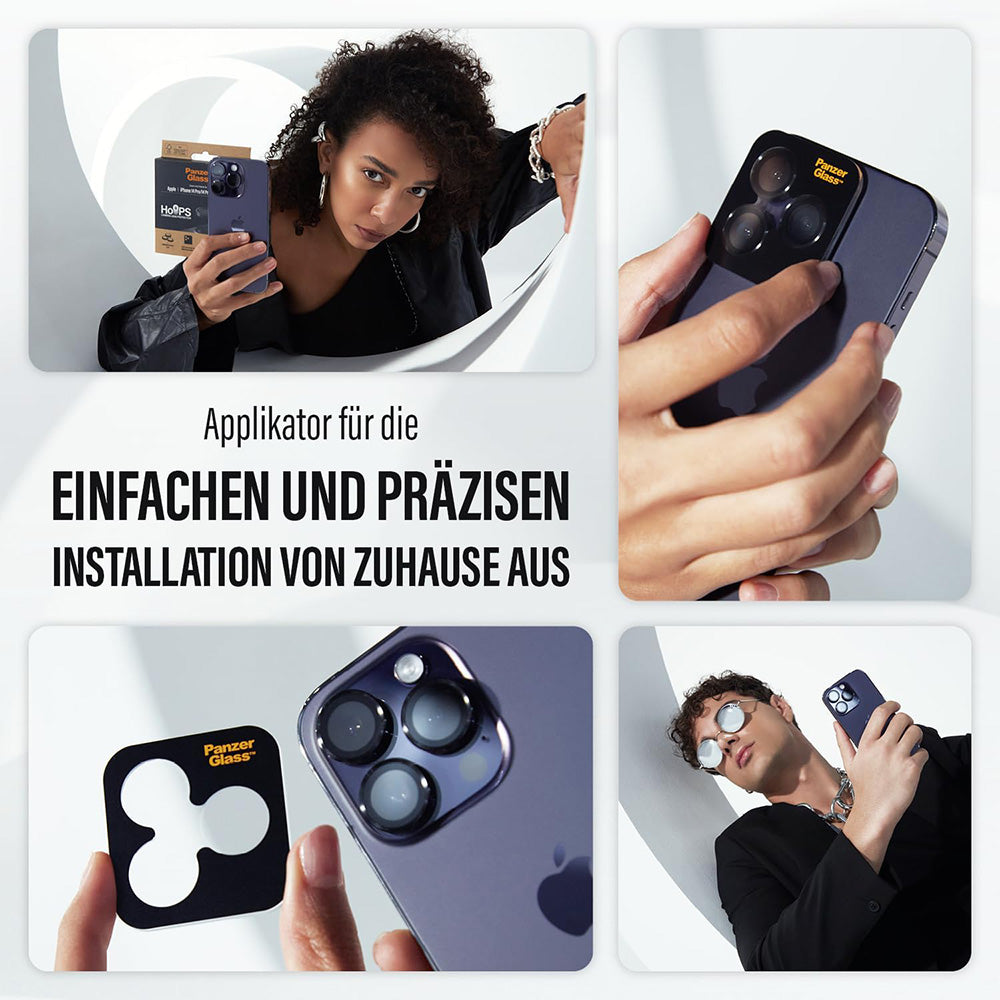 Védőfólia PanzerGlass Hoops a Samsung Galaxy S25 Ultra S938 hátsó kamerájához, Edzett üveg, Átlátszó