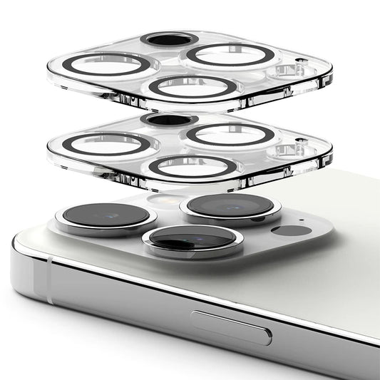 Ringke hátsó kamera védőfólia Apple iPhone 15 Pro Max-hez, Edzett üveg, 2 darabos készlet, Átlátszó