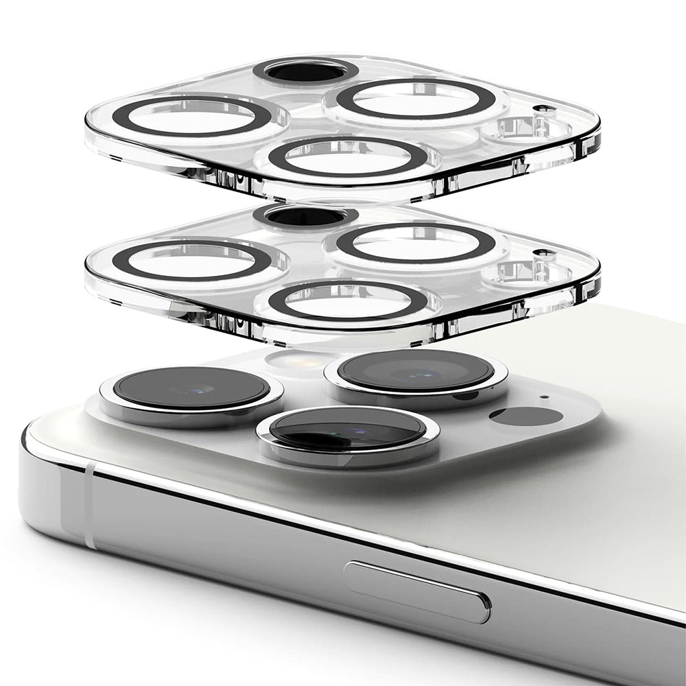 Ringke hátlapi kamera védőfólia Apple iPhone 15 Pro-hoz, edzett üveg, 2 darabos készlet, átlátszó