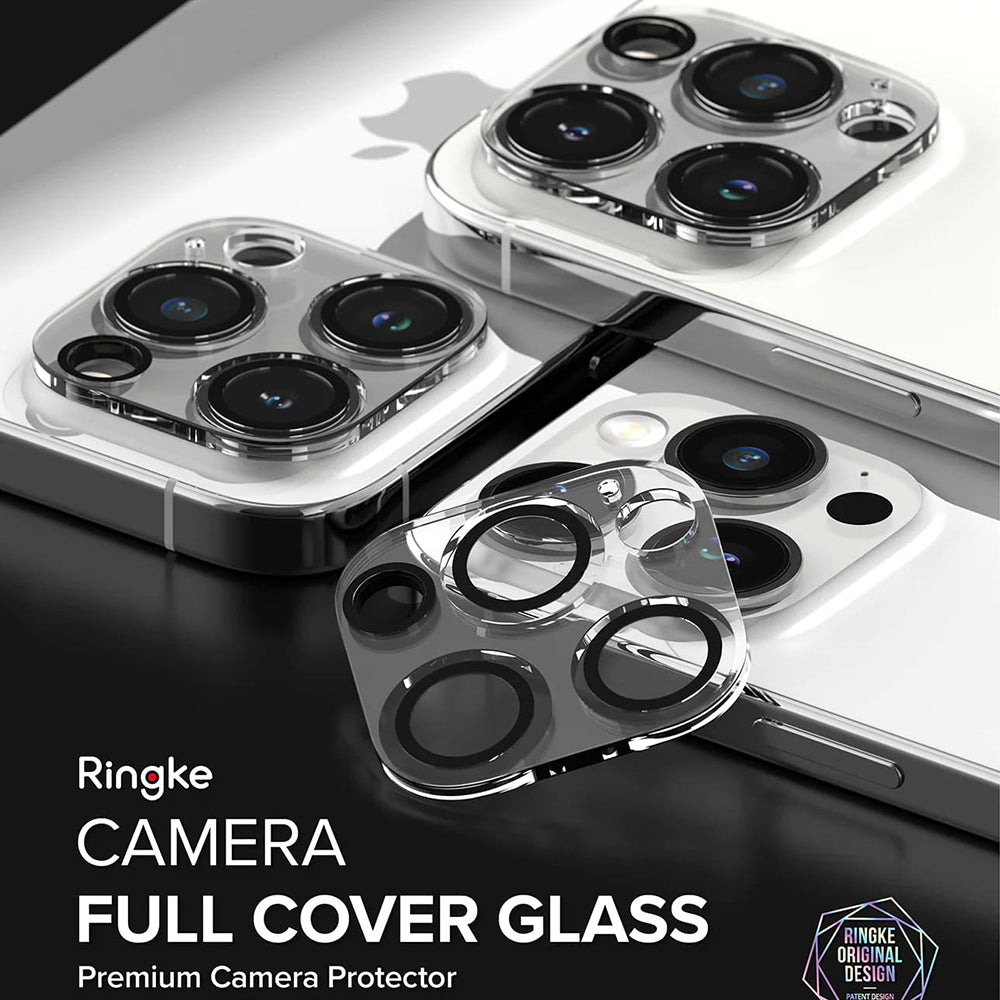 Ringke hátlapi kamera védőfólia Apple iPhone 15 Pro-hoz, edzett üveg, 2 darabos készlet, átlátszó