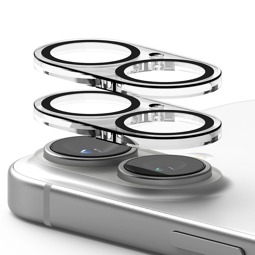 Ringke hátlapi kamera védőfólia Apple iPhone 16 Plus / 16-hoz, edzett üveg, 2 darabos készlet, átlátszó