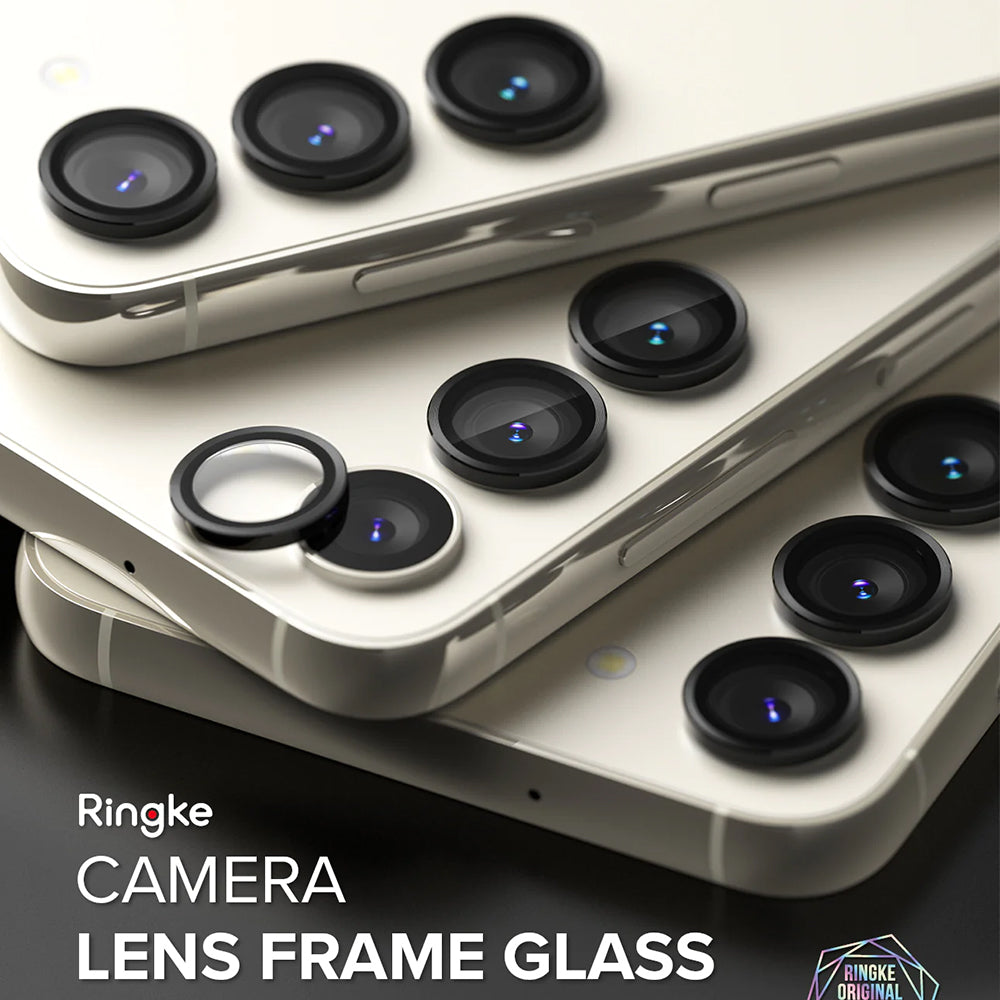 Ringke hátsó kamera védőfólia Samsung Galaxy S23+ S916 / S23 S911 készülékhez, Edzett üveg, Fekete