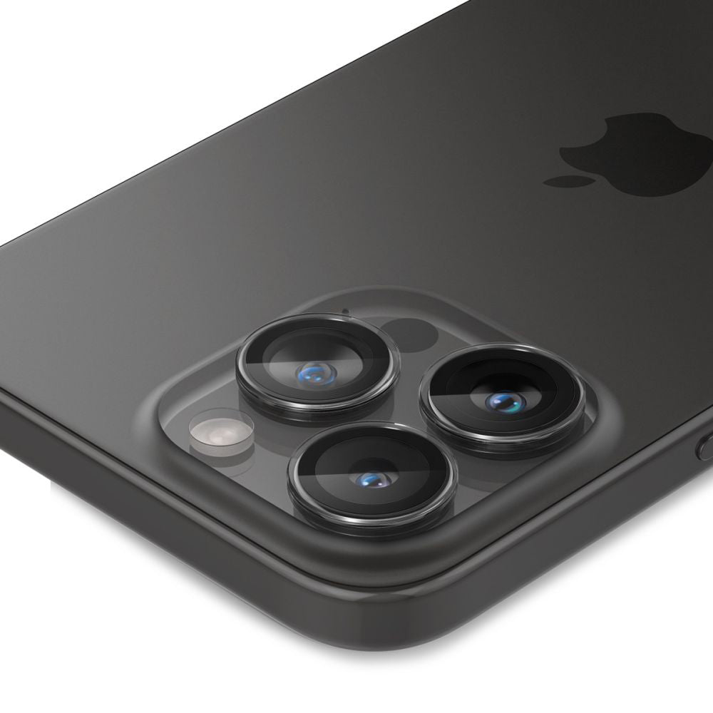 Spigen GlastR EZ FIT Optik Pro hátsó kamera védőfólia Apple iPhone 17 Pro Max / 17 Pro készülékhez, Edzett üveg, 2 darabos készlet, Átlátszó