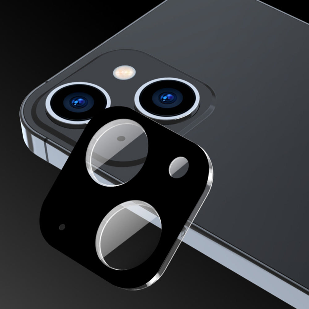 Techsuit hátlapi kamera védőfólia Apple iPhone 15 Plus / 15 készülékhez, edzett üveg, fekete