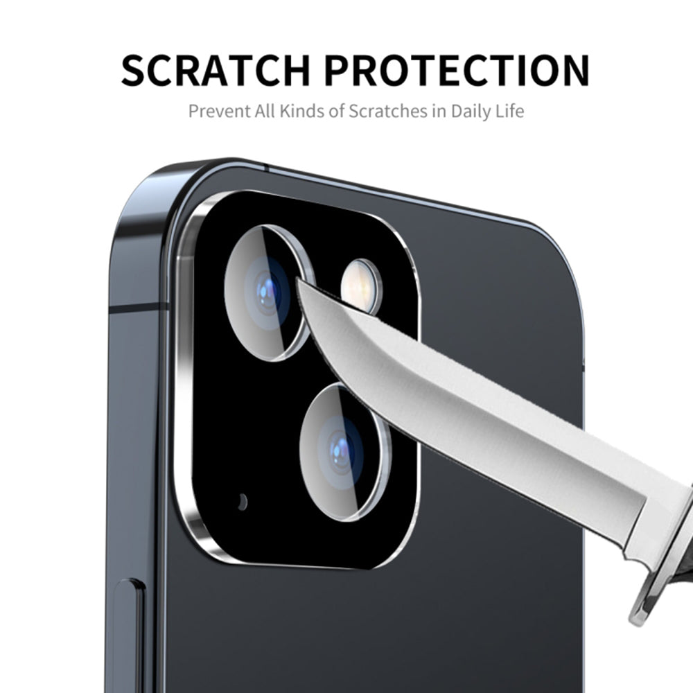 Techsuit hátlapi kamera védőfólia Apple iPhone 15 Plus / 15 készülékhez, edzett üveg, fekete