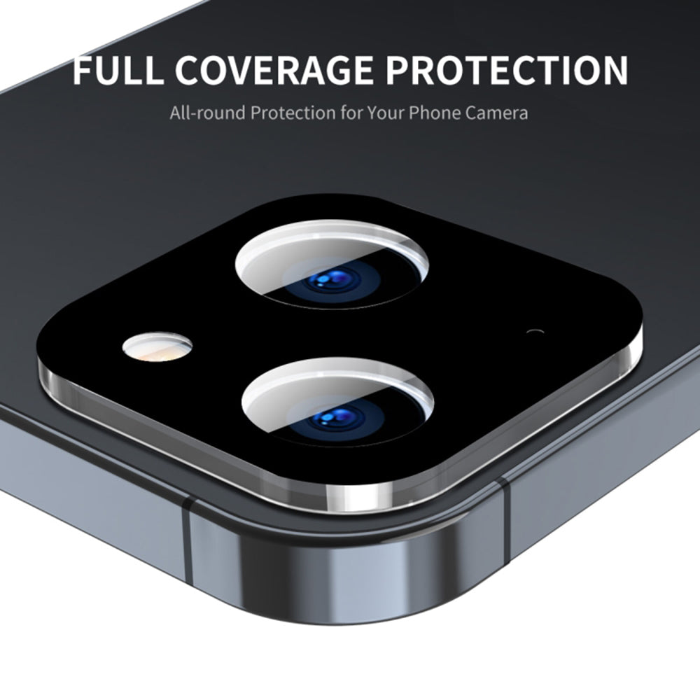 Techsuit hátlapi kamera védőfólia Apple iPhone 15 Plus / 15 készülékhez, edzett üveg, fekete