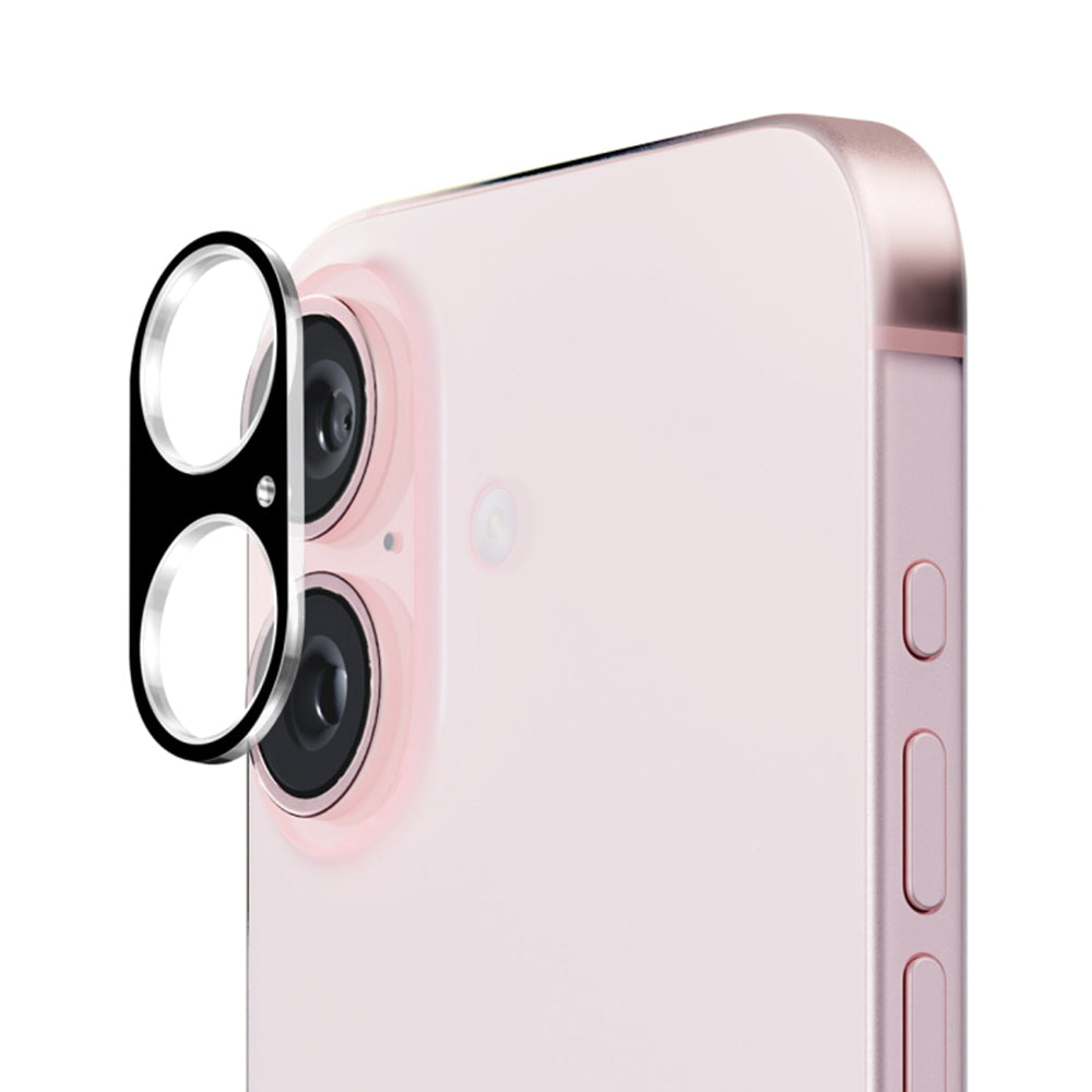 Techsuit hátlapi kameravédő fólia Apple iPhone 16 Plus / 16 készülékhez, edzett üveg, fekete