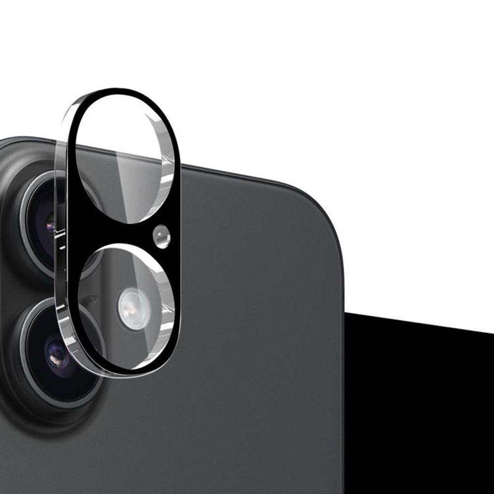 Techsuit hátsó kamera védőfólia Apple iPhone 17-hez, Edzett üveg, Fekete