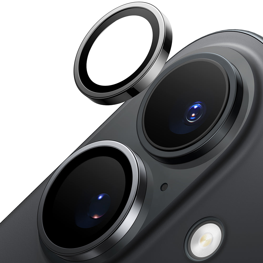 Torras Lensguard hátsó kamera védőfólia Apple iPhone 16 Plus / 16 készülékhez, Edzett üveg, Fekete