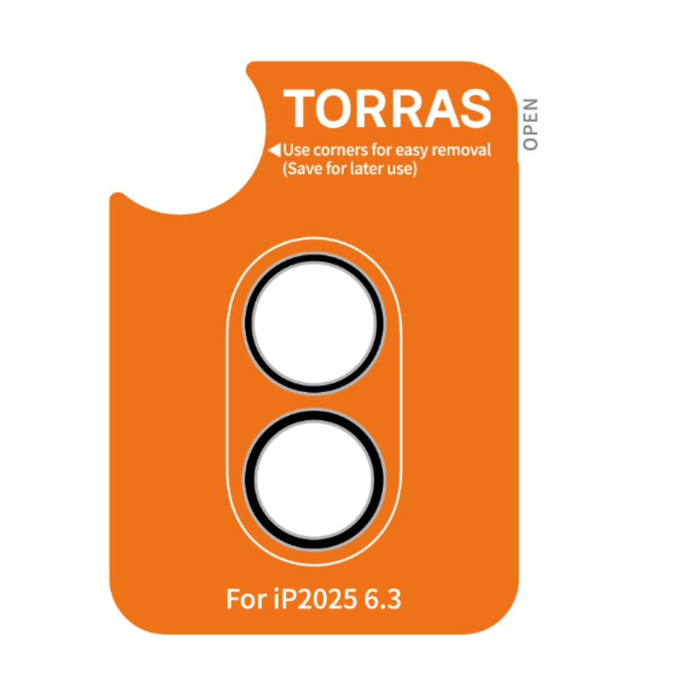 Torras Lensguard hátsó kamera védőfólia Apple iPhone 17-hez, Edzett üveg, Fekete