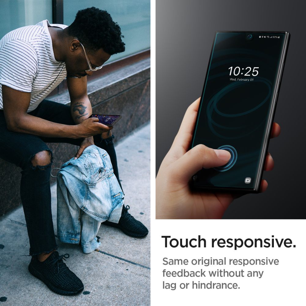 Spigen Neo Flex képernyővédő fólia Samsung Galaxy S24 Ultra S928-hoz, Műanyag, 2 darabos készlet