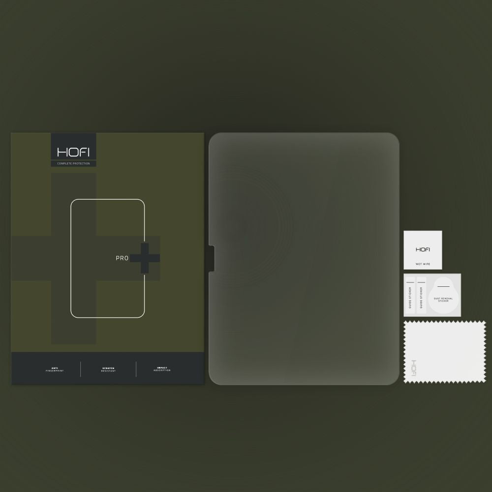 HOFI Glass PRO+ védőfólia Apple iPad Air 11 (2026) / Air 11 (2025) készülékekhez, Edzett üveg, Teljes ragasztás, 2.5D
