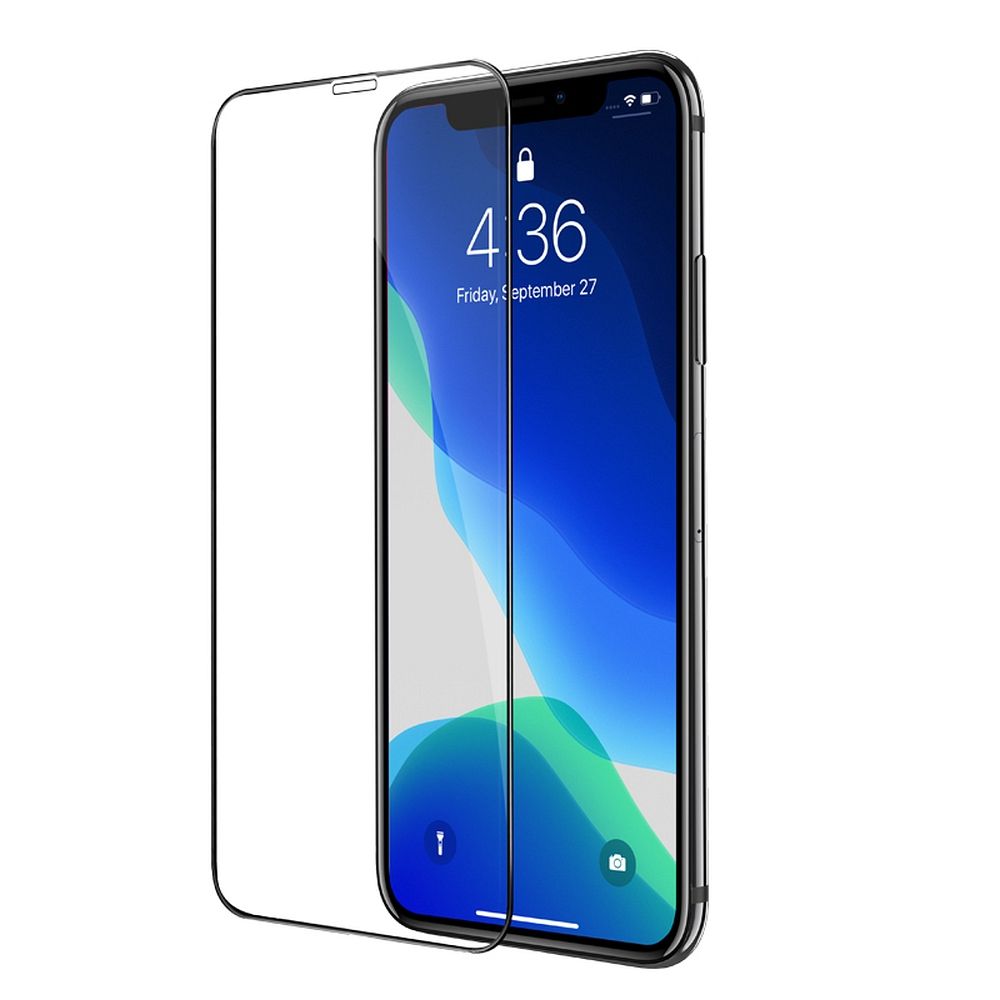 HOCO védőfólia Apple iPhone 11 Pro / XS / X készülékhez, Edzett üveg, Teljes ragasztás, 25 darabos készlet, Fekete