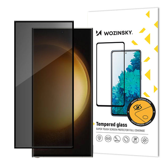 WZK AntiSpy Privacy Screen Protector a Samsung Galaxy S24 Ultra S928, védőüveg, teljes ragasztóval