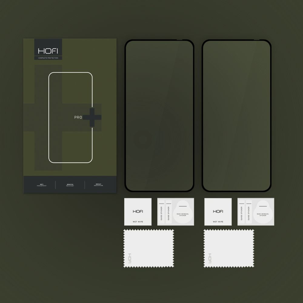HOFI Glass PRO+ képernyővédő fólia Motorola Edge 50 Neo készülékhez, Edzett üveg, Teljes ragasztás, 2 darabos készlet, 2.5D, Fekete