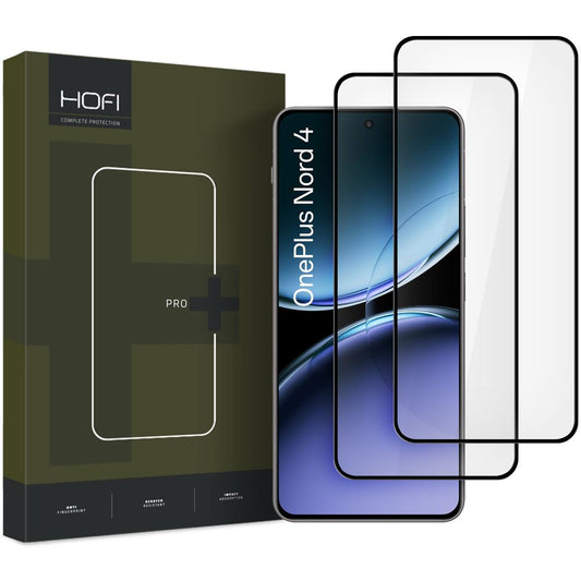 Képernyővédő HOFI Glass PRO+ OnePlus Nord 4, üveg védő, teljes ragasztó, 2 darabos készlet, 2.5D, fekete