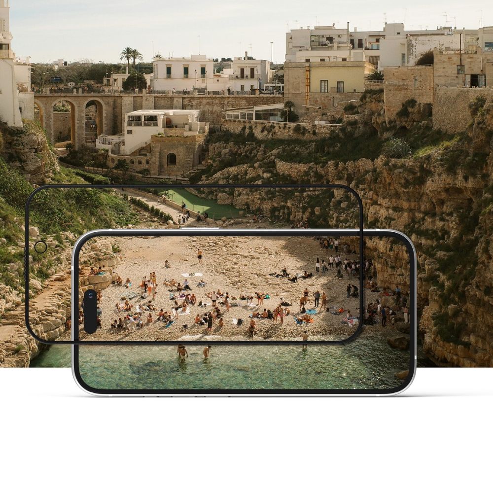 Ringke Easy Slide Privacy képernyővédő fólia Apple iPhone 16 / 15 készülékhez, Edzett üveg, Teljes ragasztás, 2 darabos készlet