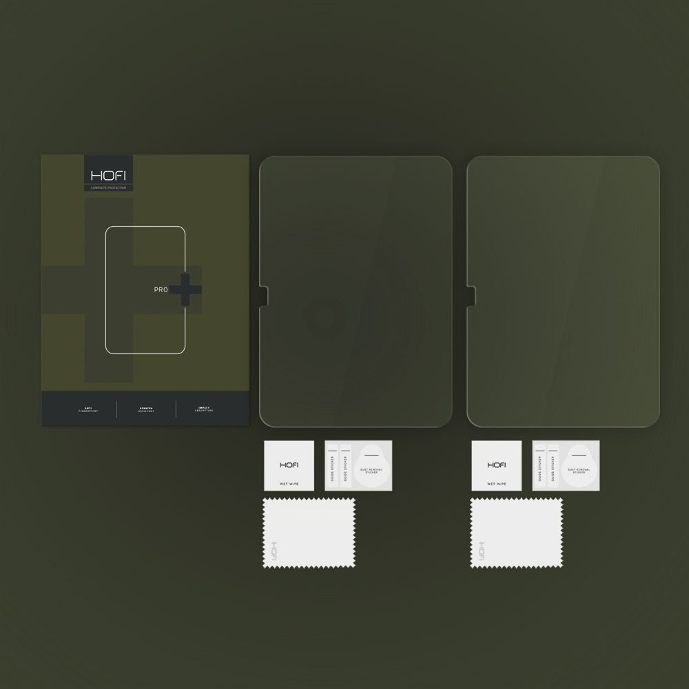HOFI PRO+ képernyővédő fólia Apple iPad (2025) / (2022) készülékhez, edzett üveg, teljes ragasztó, 2 darabos készlet