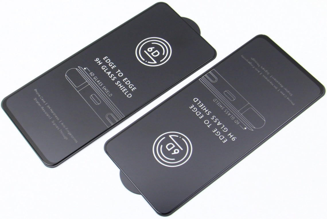 OEM képernyővédő fólia Apple iPhone 17e / 16e / 14 / 13 Pro készülékekhez, edzett üveg, teljes ragasztó, 10 darabos készlet, 6D, fekete