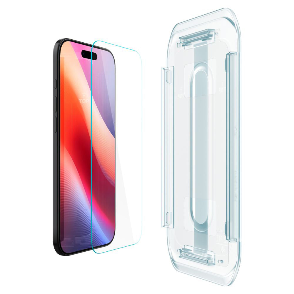 Spigen GlastR EZ FIT védőfólia Apple iPhone 17 Air készülékhez, Edzett üveg, Teljes ragasztás, 2 darabos készlet